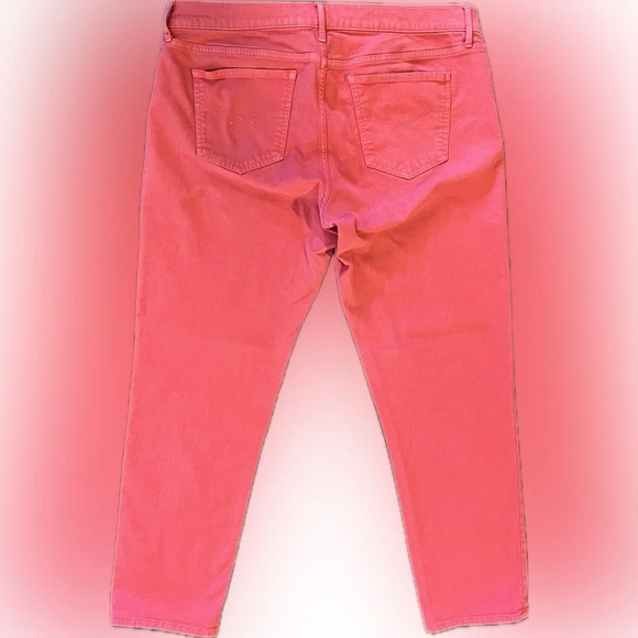 Gap Cropped Legging Jeans Red Peach, Size 32/14r - Picture 2 of 5